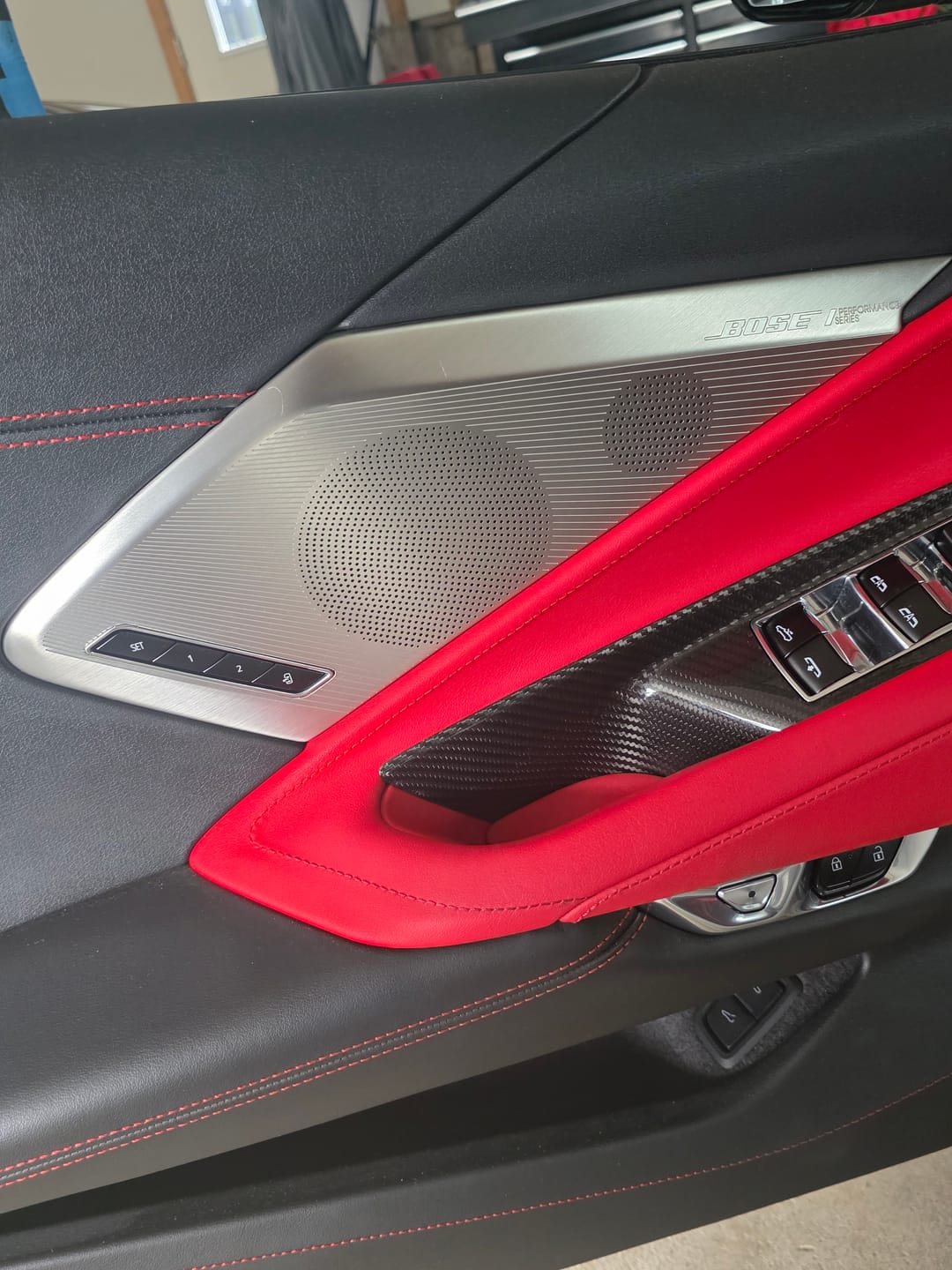 Customer photo review of C8 Corvette Carbon Fiber Door Speaker Trim Cover