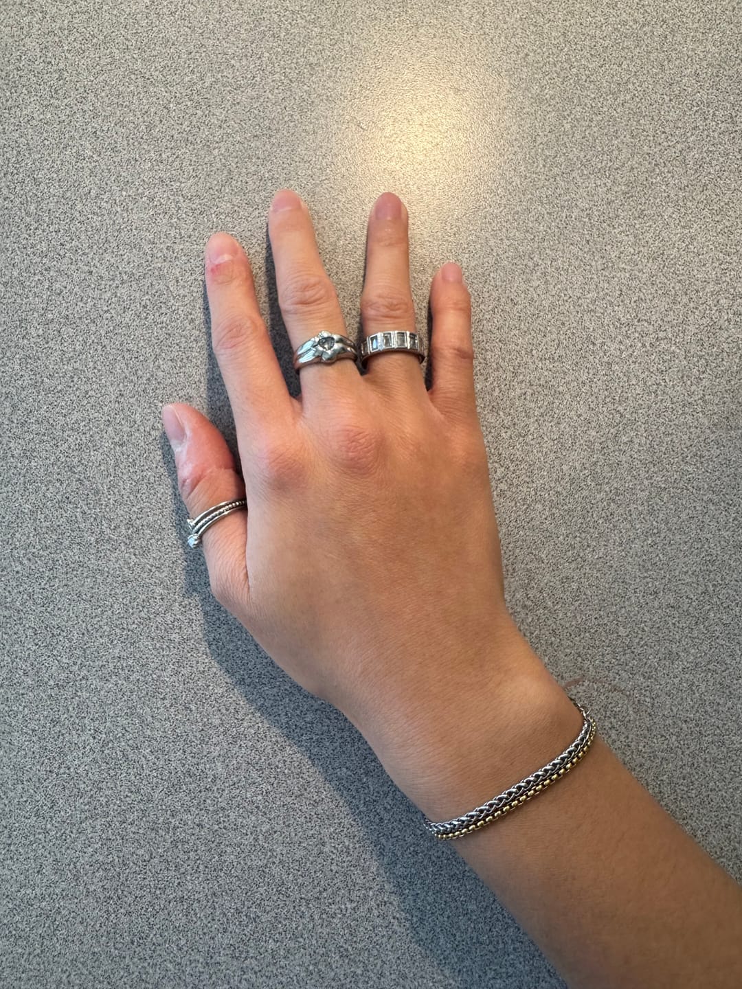 Customer photo review of Diamond Baguette Ring
