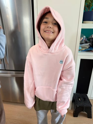 Customer photo review of The Classic Kids Squiddy Hoodie