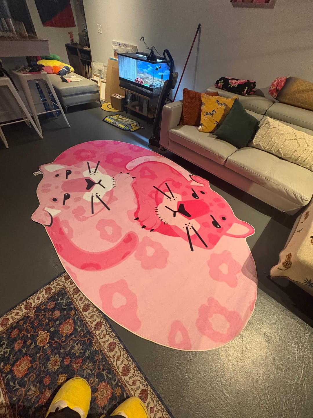 Customer photo review of Pink Panther Area Rug by Lu Yang