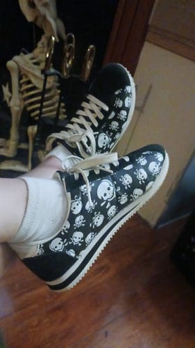 Customer photo review of Just Love Skulls & Bones Shoes