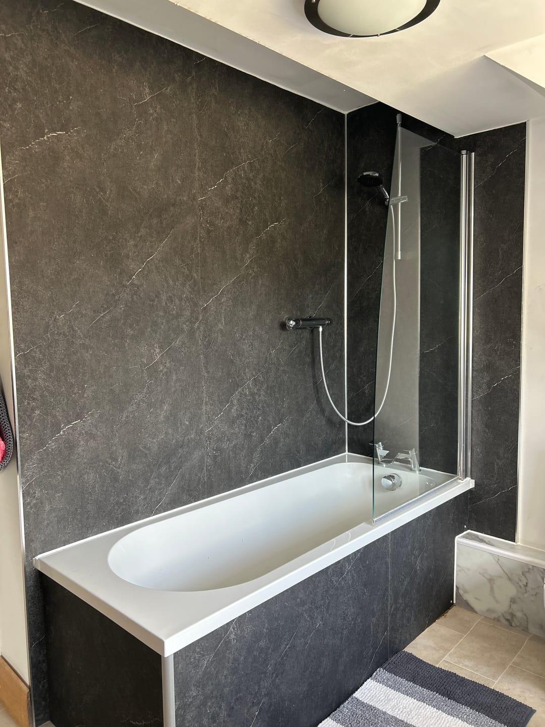 Customer photo review of 10mm Pietra Marble Ultra Matt Shower Panel 1M x 2.4M