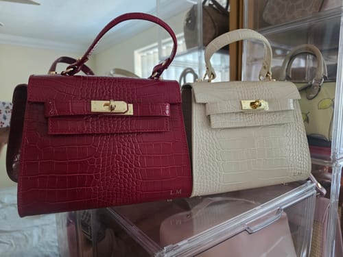Customer photo review of The Kate Bag - Medium Croc