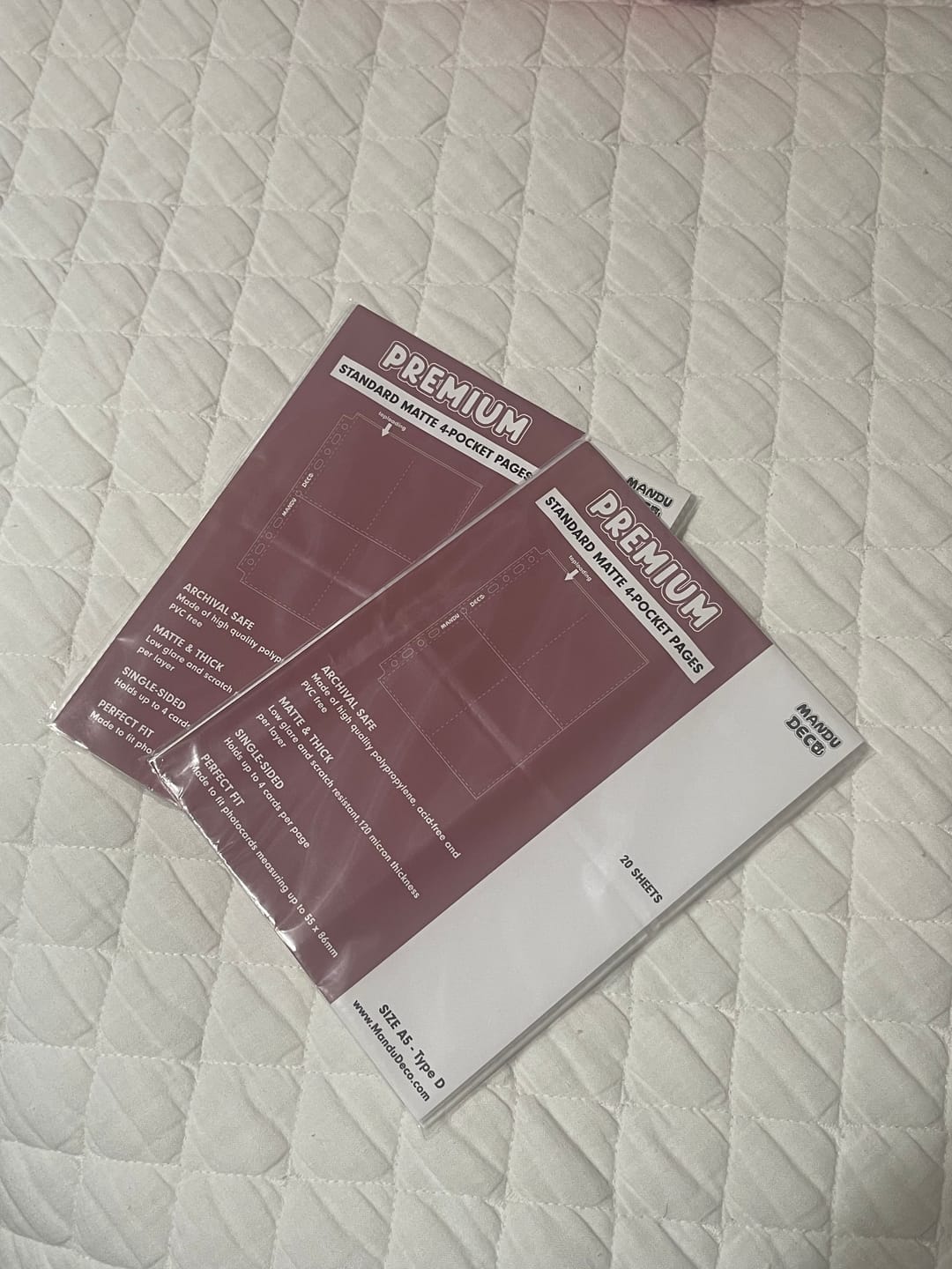 Customer photo review of STANDARD A5 POCKET PAGES