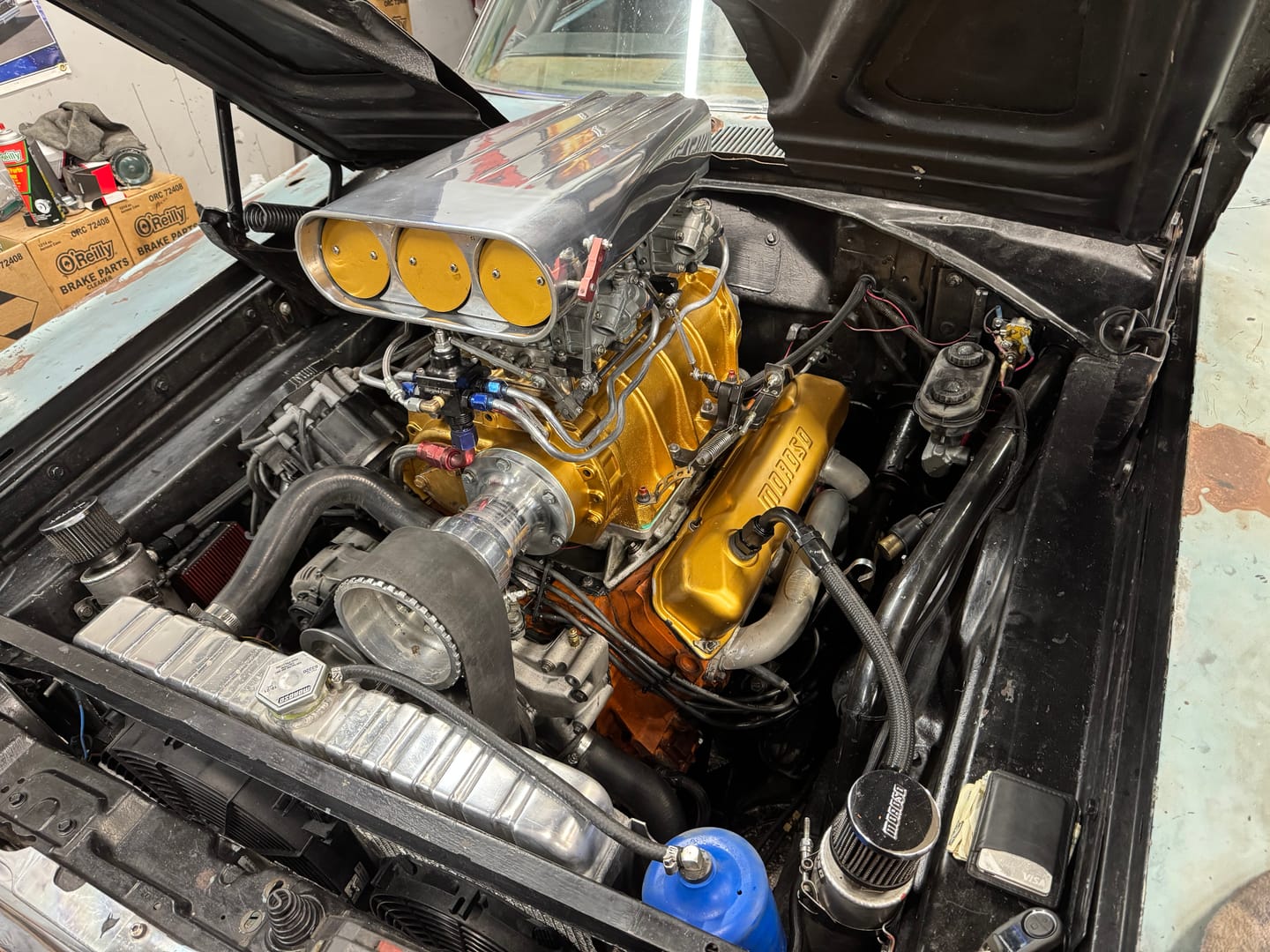 Customer photo review of SBC 12AN Valve Cover Adapter Fittings for Push-In Grommet (Pair)