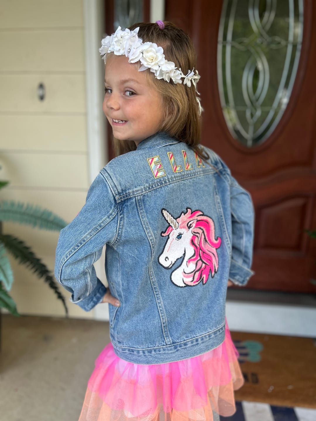 Customer photo review of Design Your Own Patched Denim Jacket