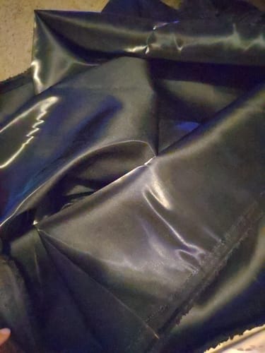 Customer photo review of Black Liquid Bridal Satin
