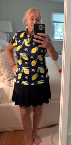 Customer photo review of Zesty lemon Women's Golf Polo