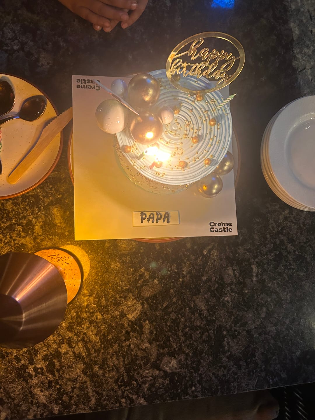 Customer photo review of Golden Blue Cake