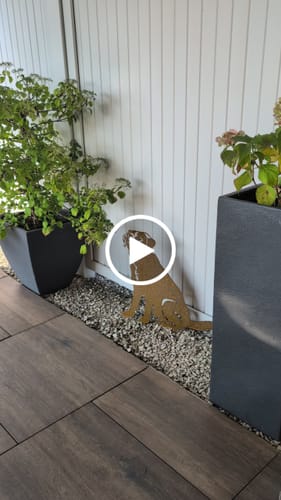 Customer video review of Gartenstecker Labrador sitzend