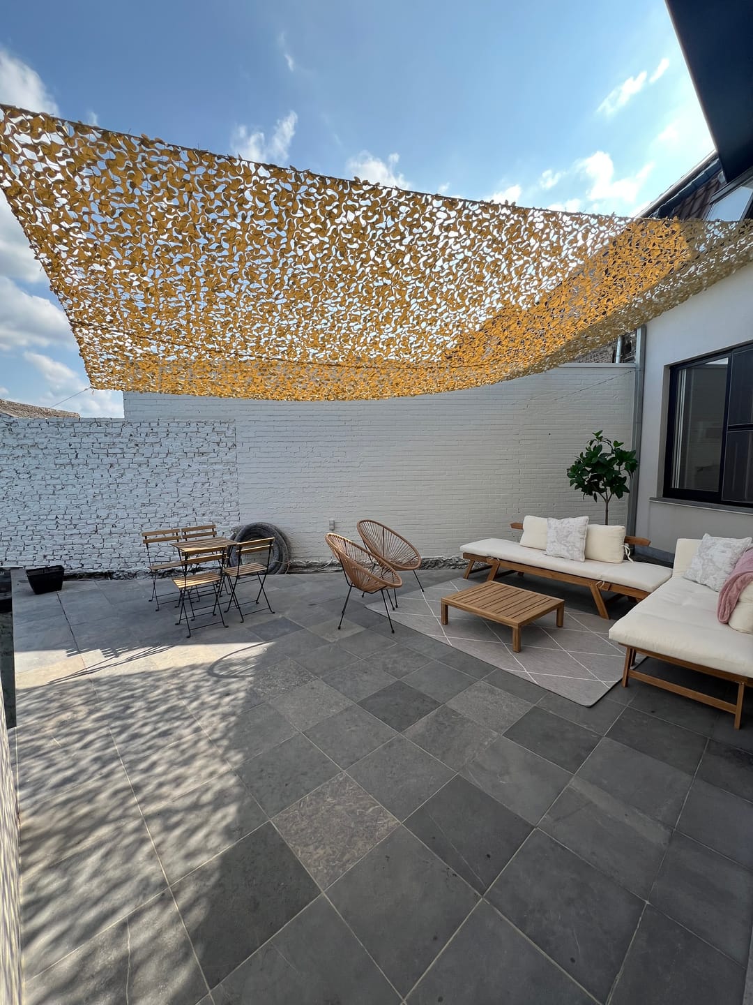 Customer photo review of Met staalkabel versterkt camouflagenet