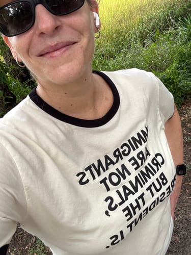 Customer photo review of Immigrants Premium Unisex T-Shirt