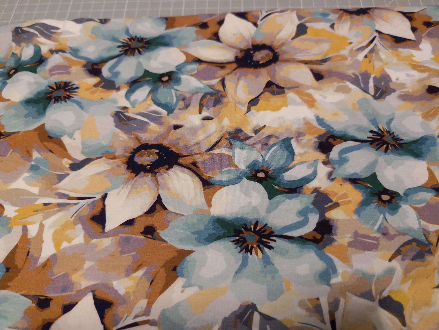 Customer photo review of Sunny Petals Cotton Jersey Fabric