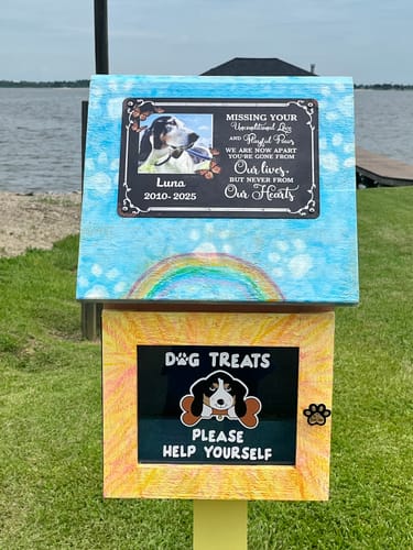 Customer photo review of Custom Dog Photo Horizontal Metal Sign - Memorial Gift Idea For Dog Lover