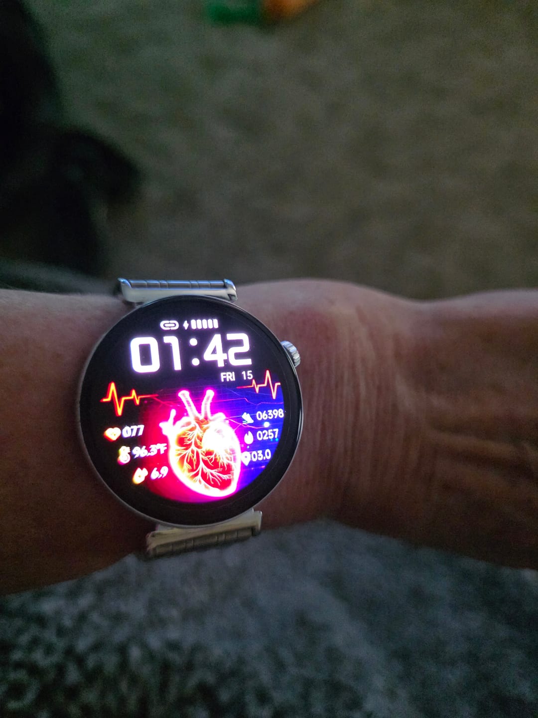 Customer photo review of Bearscome P01 Blood glucose radiation level detection ECG Blood pressure Heart rate detection Lipid smartwatch
