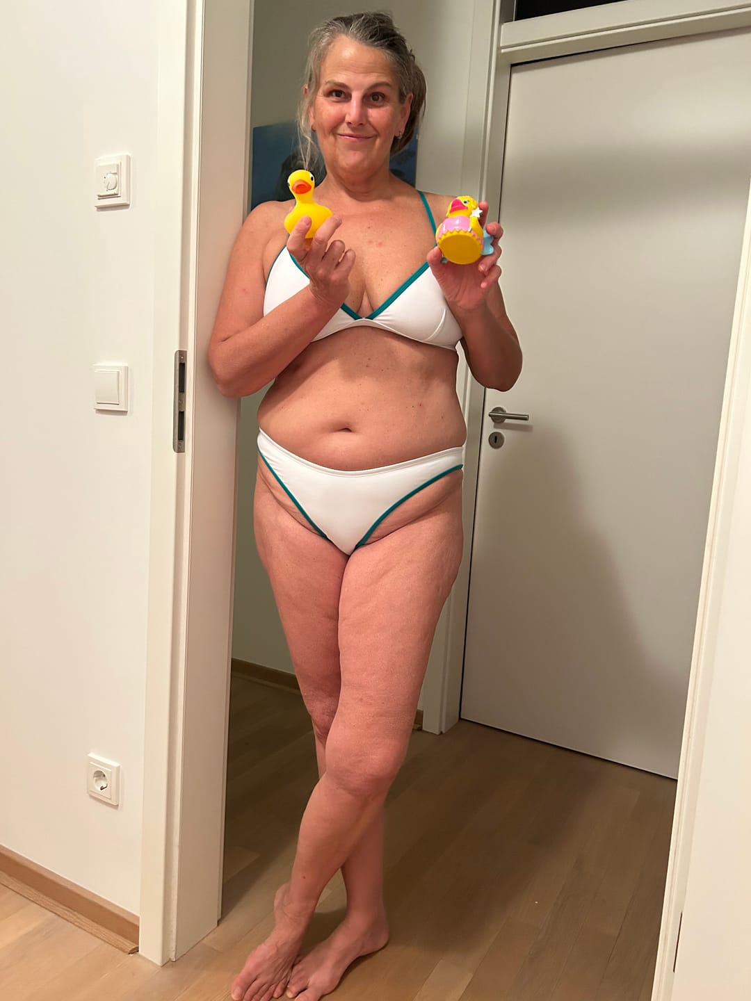 Customer photo review of Lyra Top - White Jade