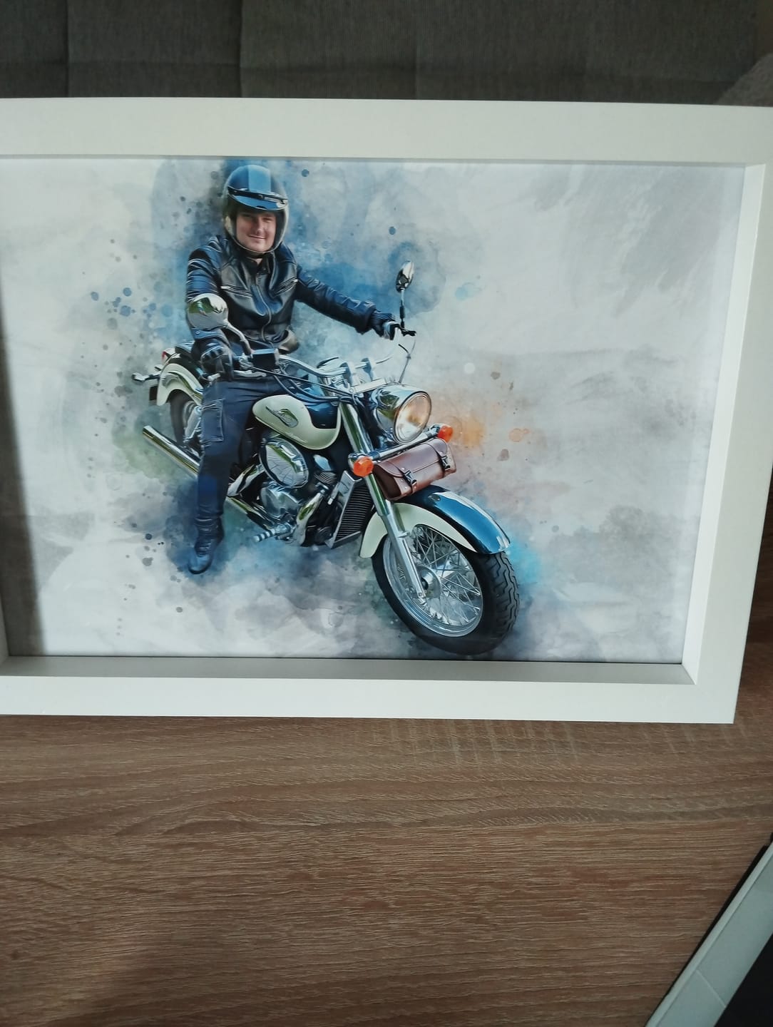 Customer photo review of Dein Motorroad als Aquarell Poster | Geschenk für Motorradfahrer