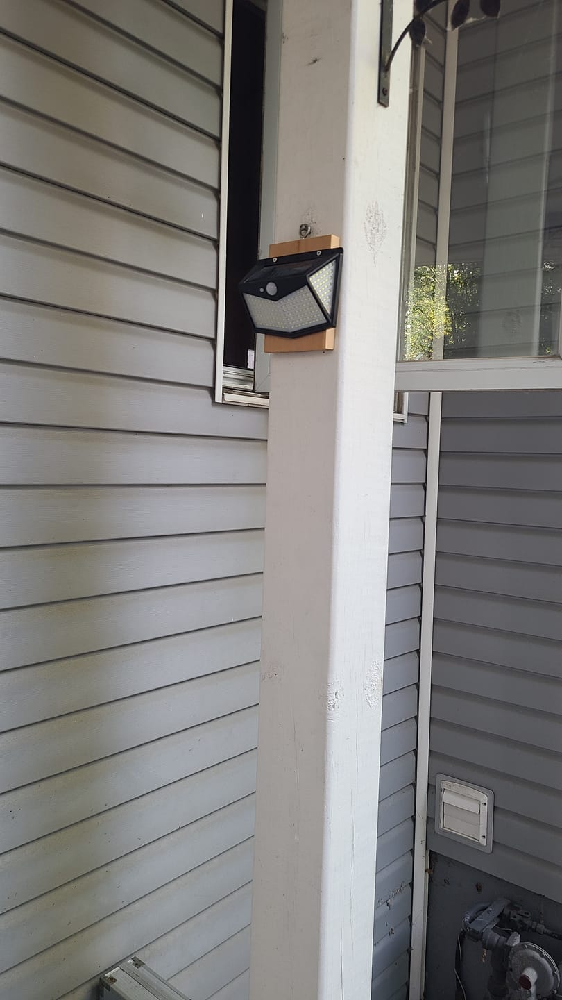 Customer photo review of BigM  212 LED Best Solar Security Light With Motion Sensor for Outdoor