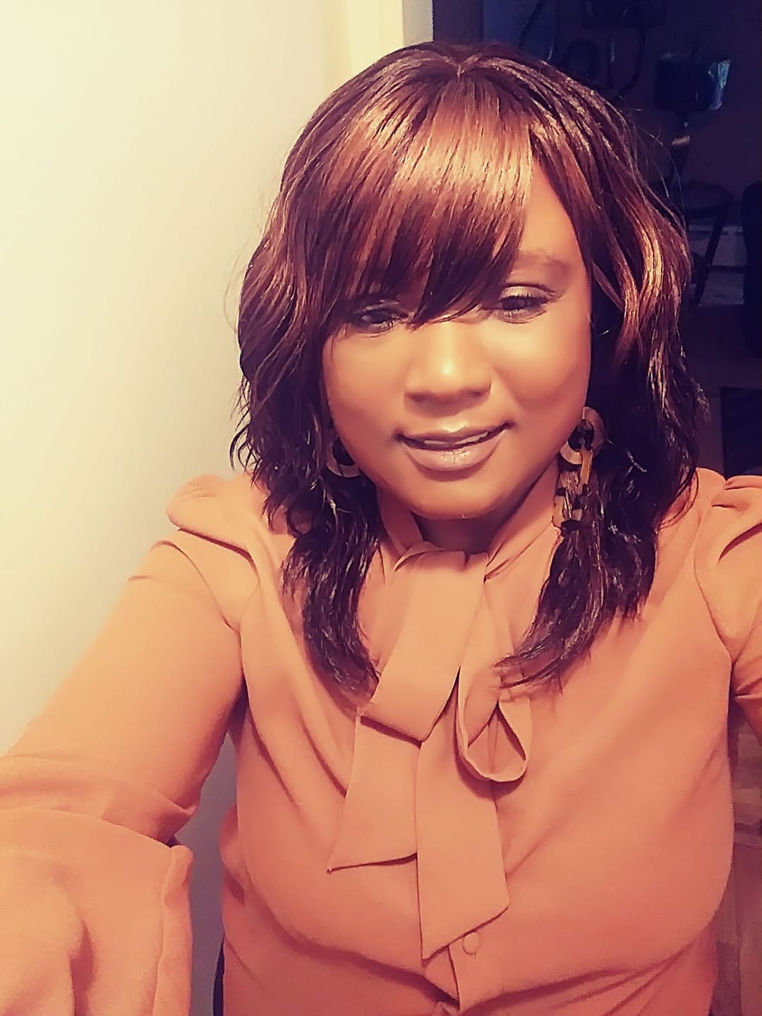 Customer photo review of Freetress Fullcap Band Wig BALI GIRL