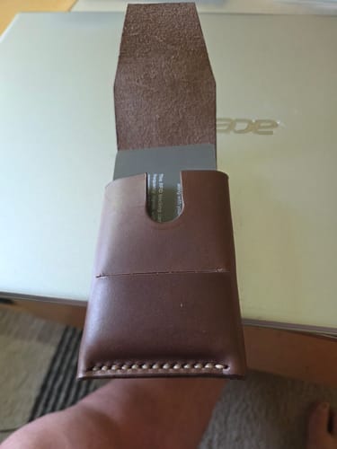 Customer photo review of Slimmad plånbok i äkta läder