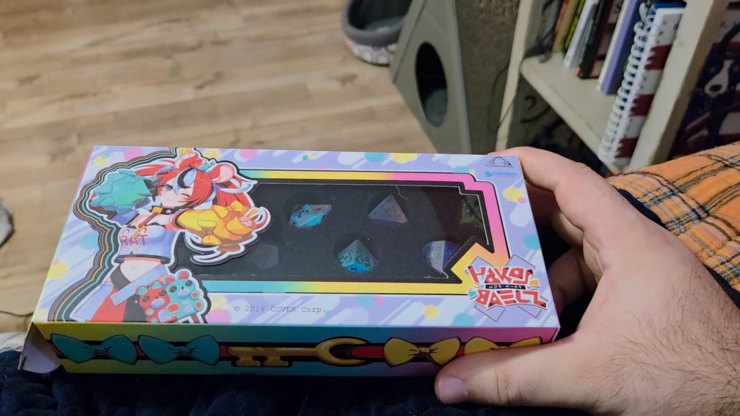 Customer photo review of PRE-ORDER | Baelz Dice Set | hololive x MMG Exclusive