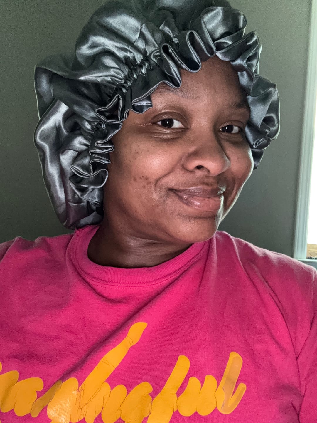 Customer photo review of Satin Bonnet