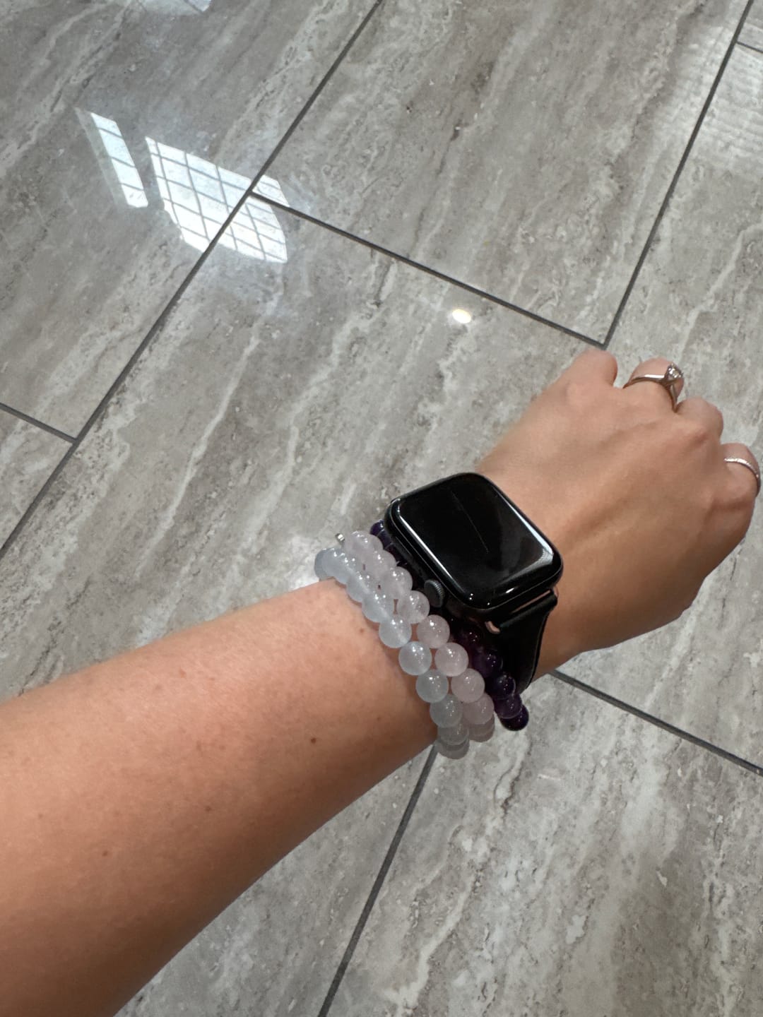 Customer photo review of Rose Quartz Bracelet