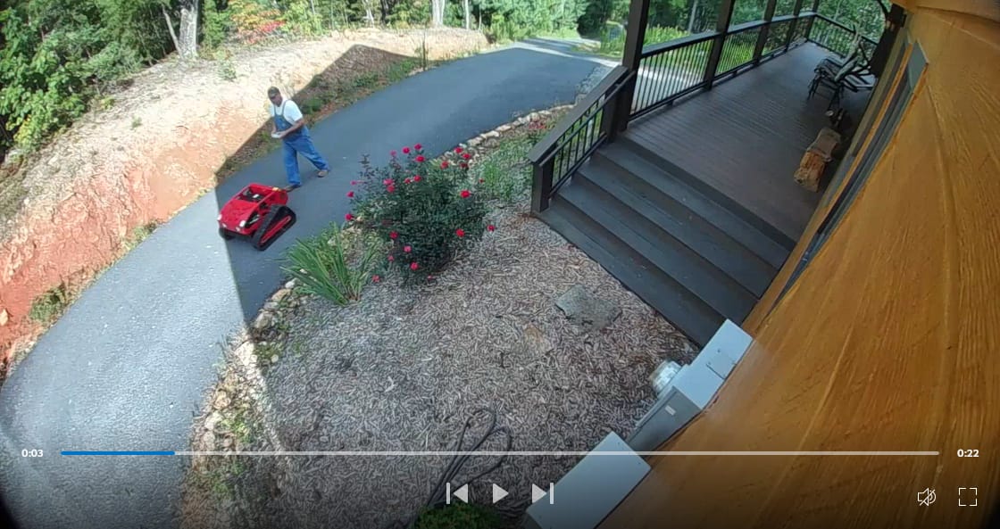 Customer photo review of MS550B Remote Control Lawn Mower with Tracks – 21" Gasoline Remote Control Mower
