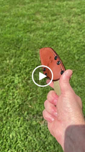 Joshua Christian H. review of Redhawk Fixed Blade – Tumbled MagnaCut Reverse Tanto, 3D Contoured Micarta Handles, Leather Sheath – Made in USA image 1 out of 1