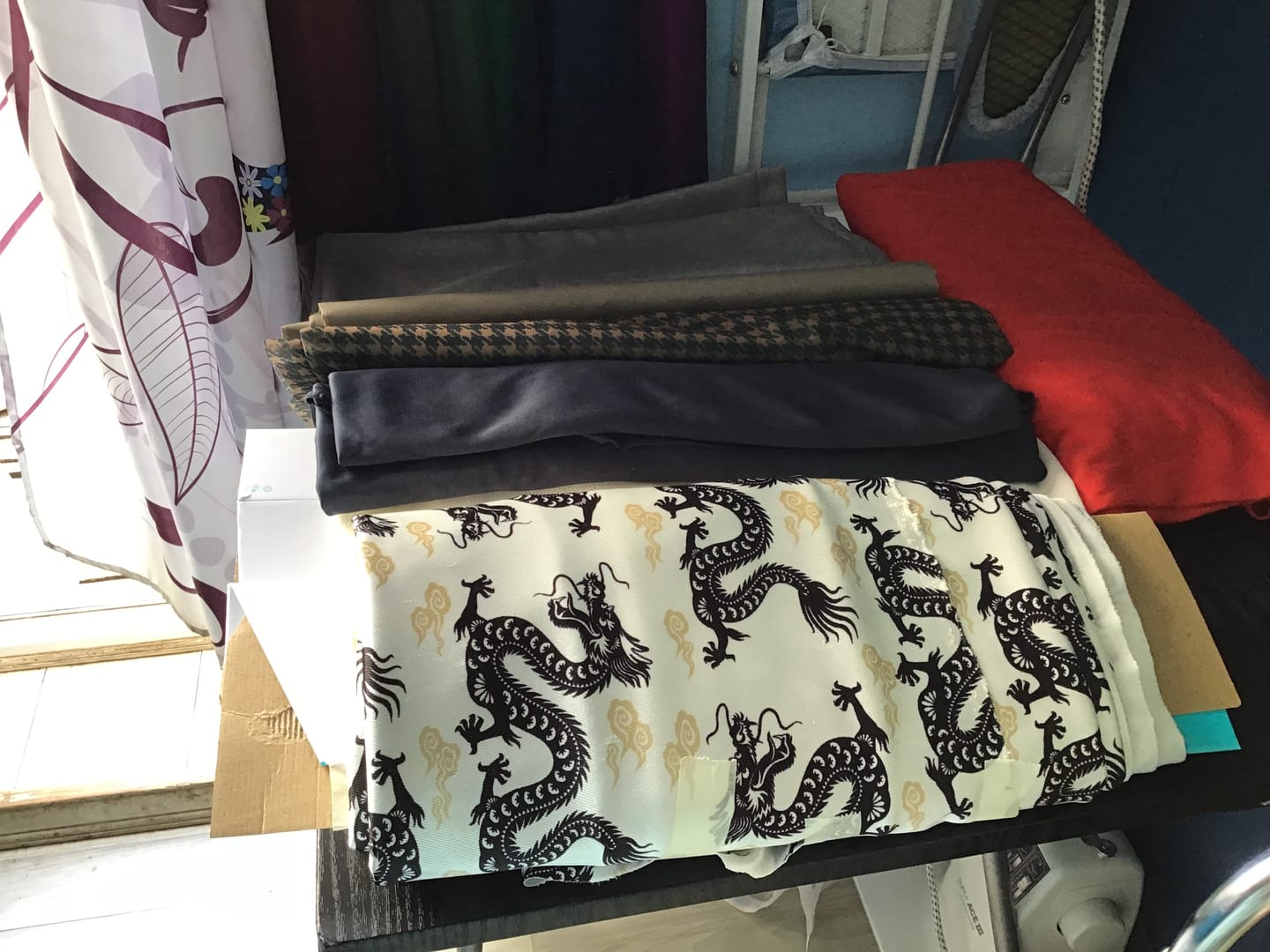 Customer photo review of 50p A Metre: Print & Plain Fabric Bundle