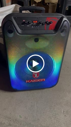 Customer video review of Bafle Recargable Kaiser 15 Pulgadas con Micrófono KSW-3515