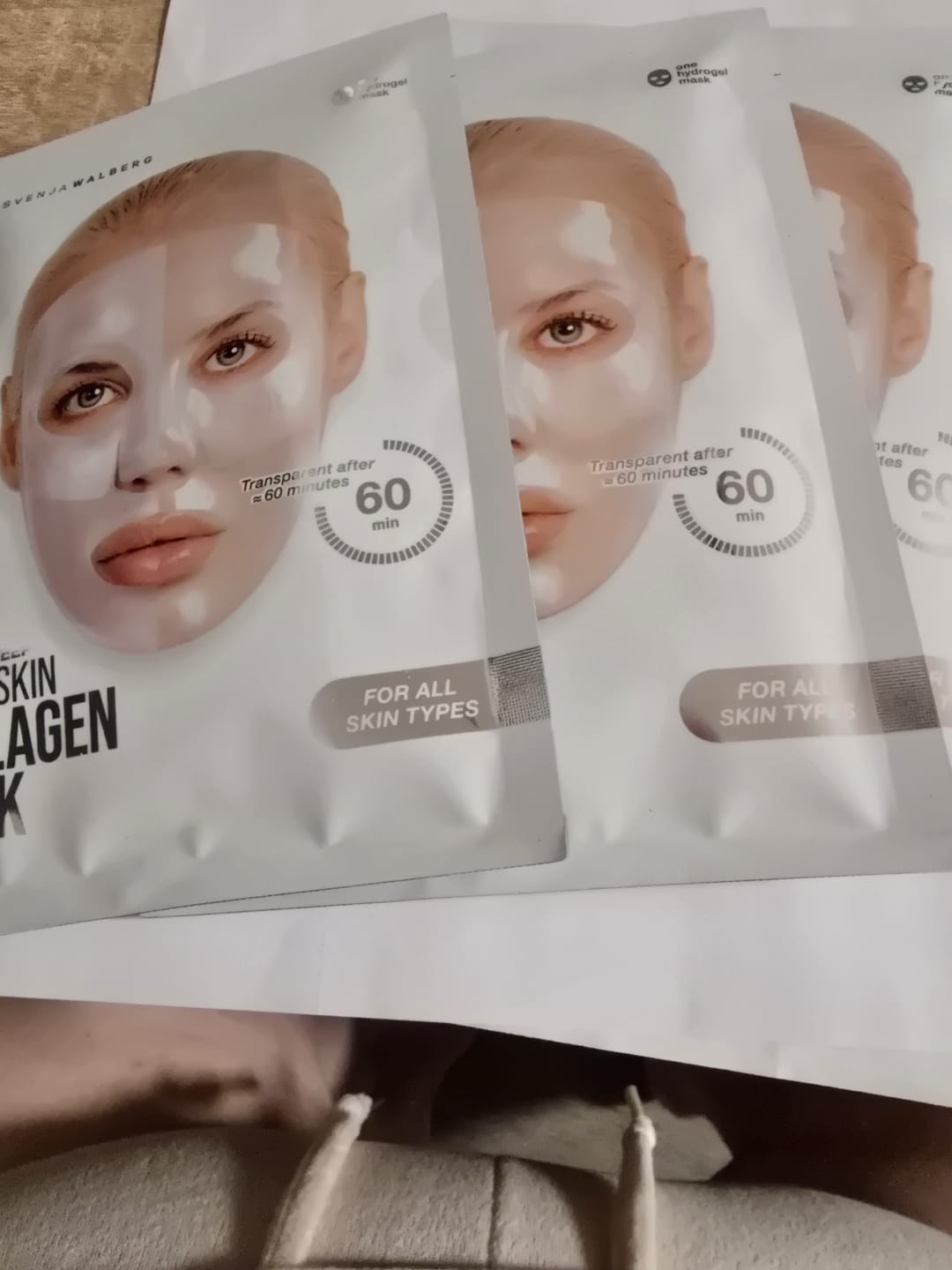 Customer photo review of Glassskinmask® - 3er Pack - Hydrogel Gesichtsmaske für strahlende Haut