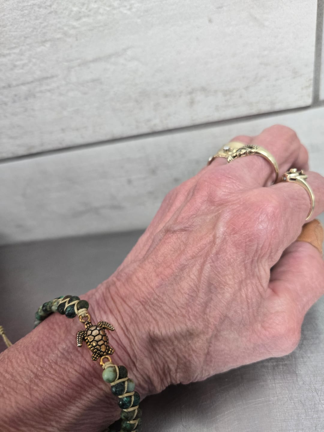 Customer photo review of Legendary Sea Turtle Bracelet