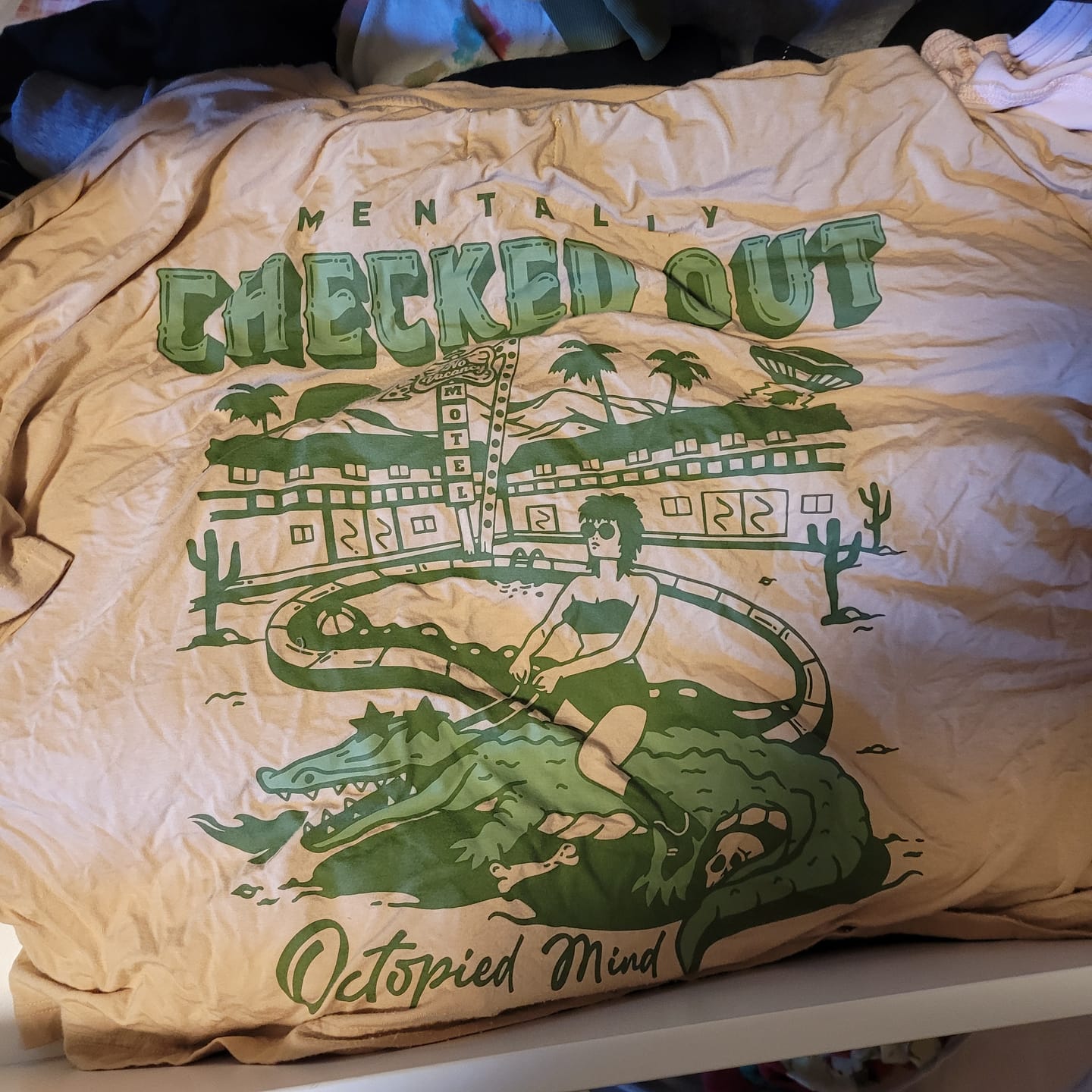 Customer photo review of Mentally Checked Out Modal Tee
