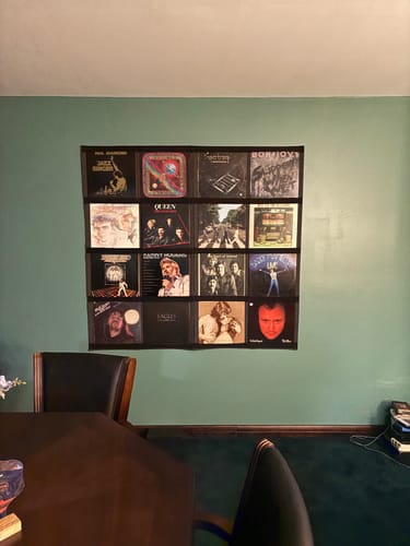 Customer photo review of 12" Vinyl Record Display Frame - LP Wall Storage