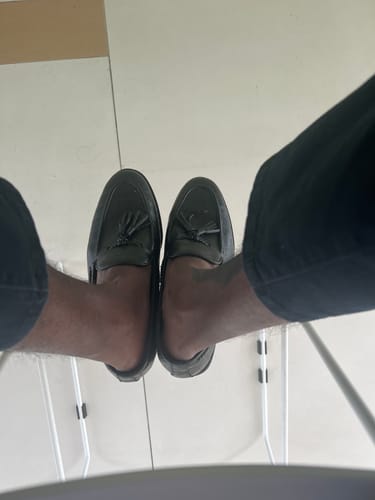 Customer photo review of Tassel Loafer - Black Croco Leather (Crepe Sole)