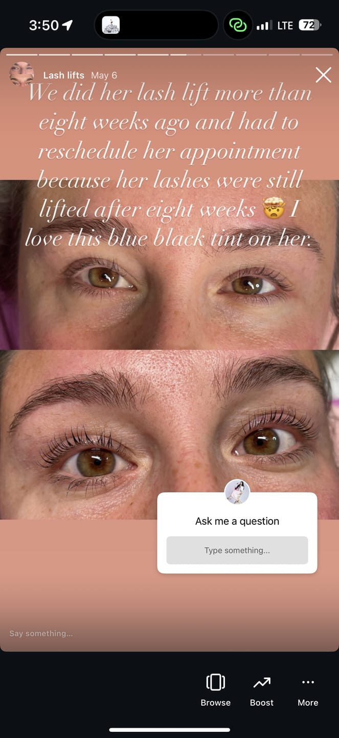 Customer photo review of Deluxe Lash & Brow Balm