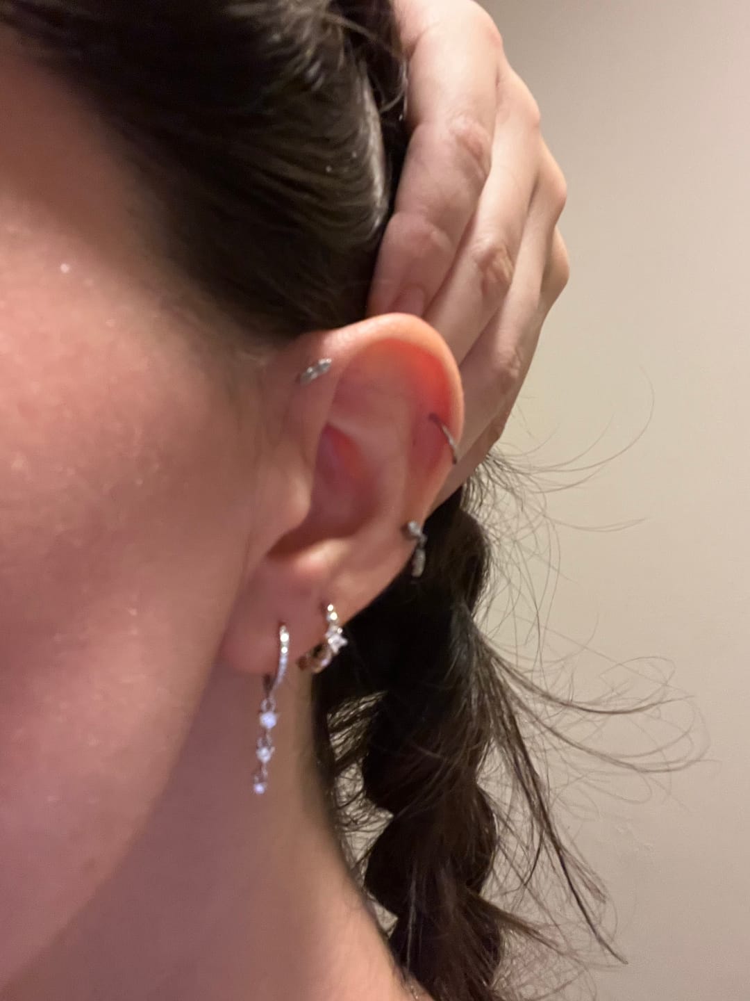 Customer photo review of Dainty Earring Stack Set
