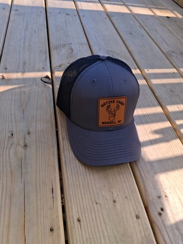 Customer photo review of Premium Custom Leather Patch Hats (Wholesale)