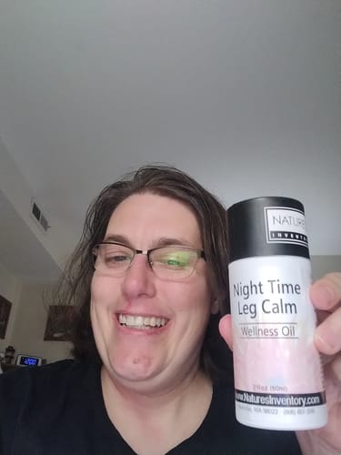 Customer photo review of For Restless Legs - Night Time Leg Calm Wellness Oil