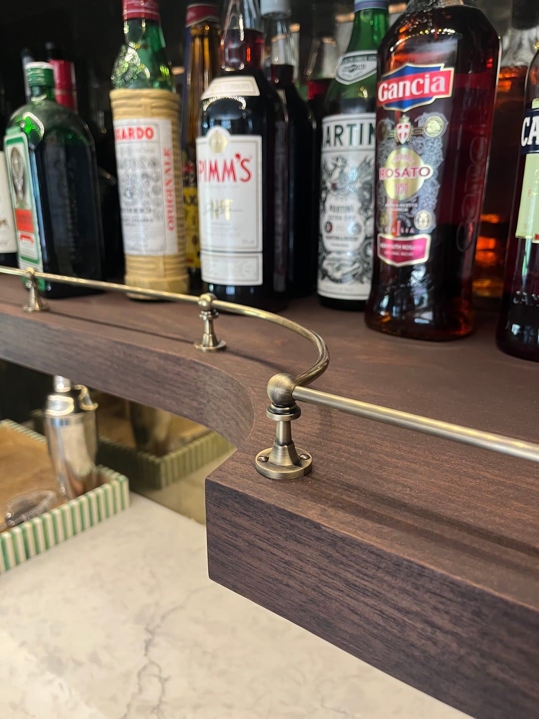 Customer photo review of Victorian Gallery Shelf Rail | Aged Brass