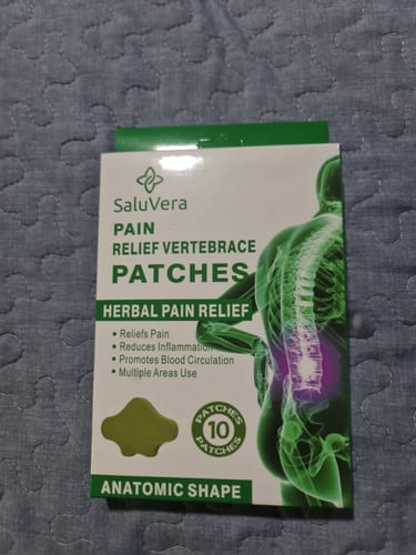 Customer photo review of Parches Alivia El Dolor Lumbar Cuello Columna Base De Hierba