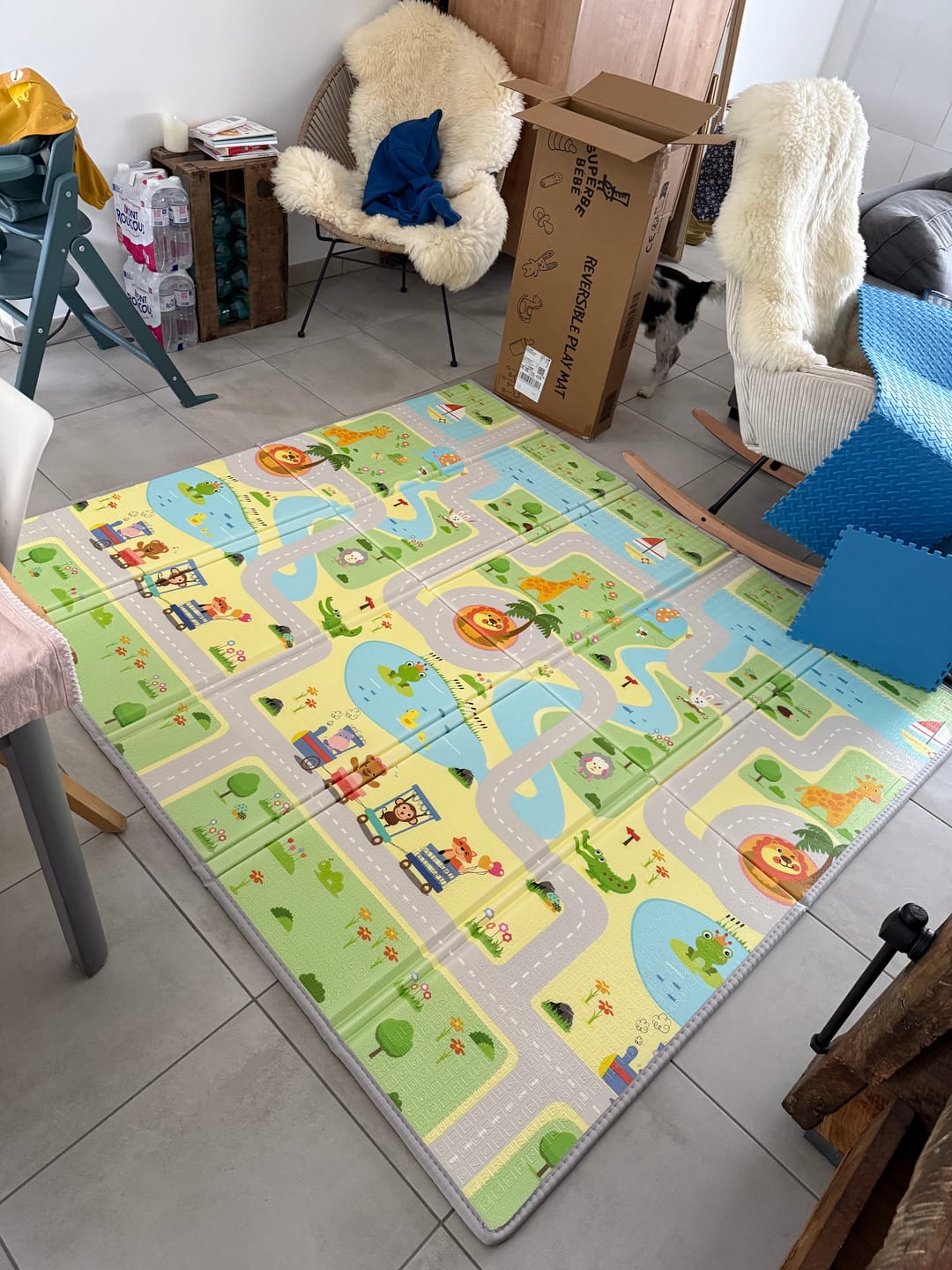 Customer photo review of Tapis Anti-Choc : Créez un grand espace de jeu !