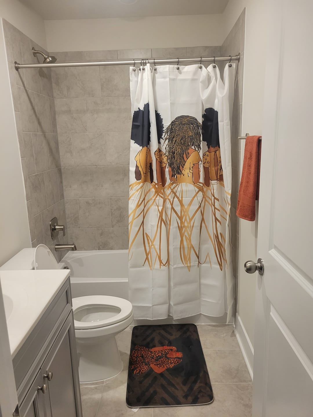 Customer photo review of Royal White Shower Curtain