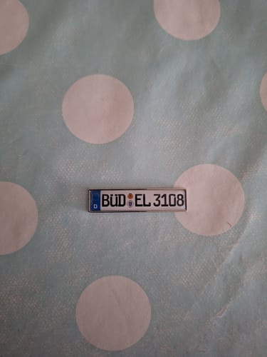 Customer photo review of Kennzeichen Schlüsselanhänger Mini Nummernschild Metall