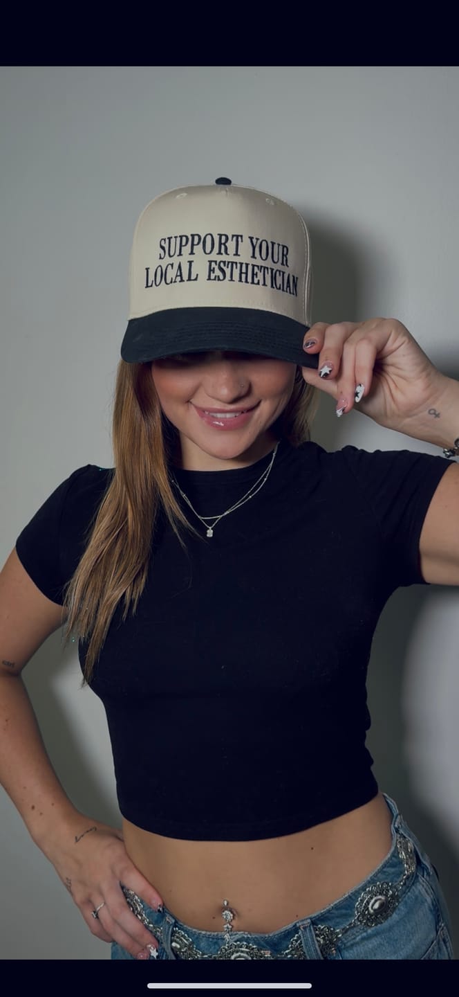Customer photo review of Support Your Local Esthetician - Trucker Hat