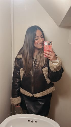Customer photo review of Chaqueta Aviadora Bonded Brown R