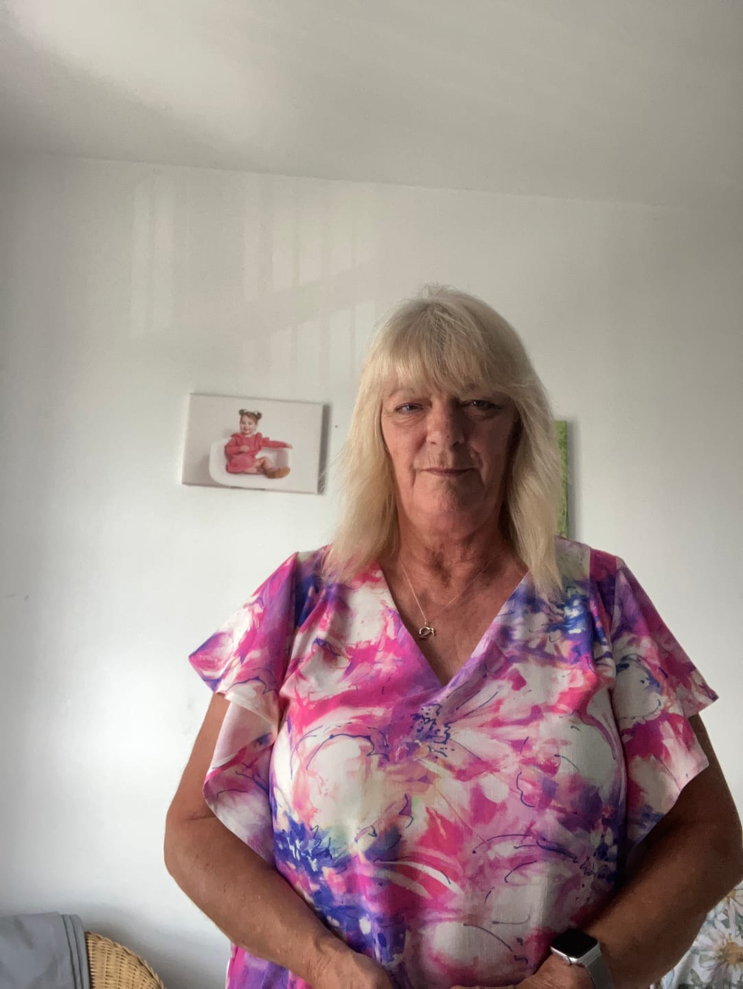 Customer photo review of Floral Cascade Linen Look Viscose Fabric