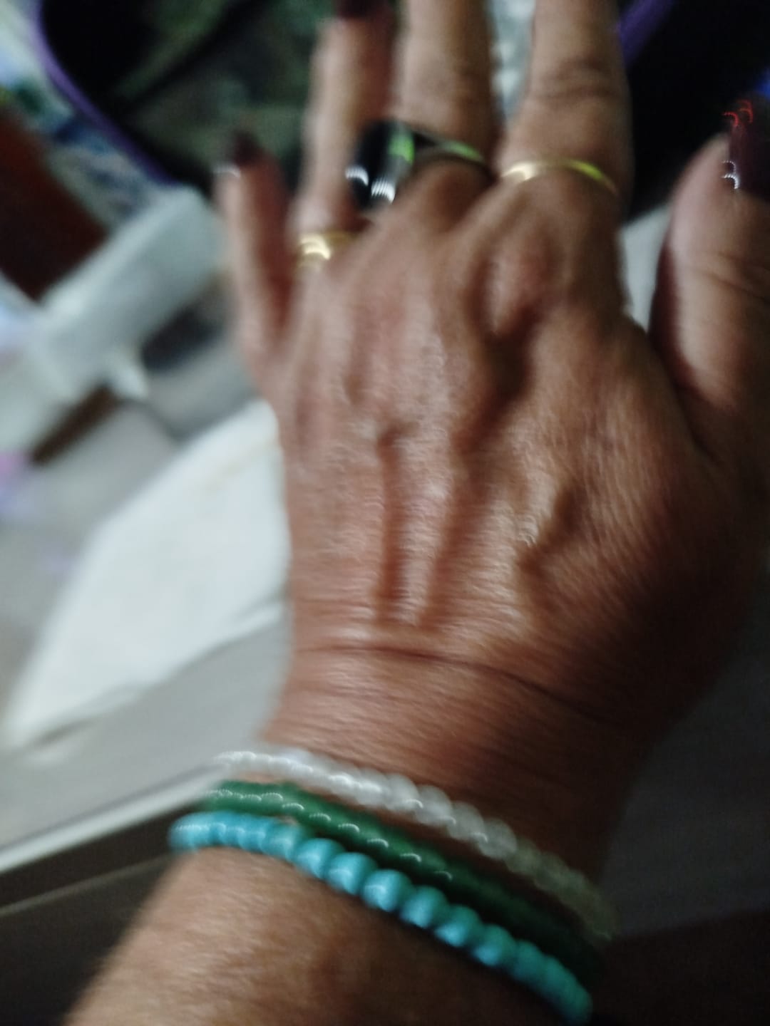 Customer photo review of Bracelet Fin en Pierres Naturelles de 4mm