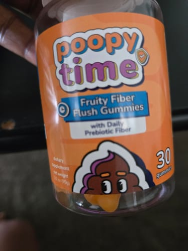 Customer photo review of FREE GIFT! Poopy Time Fruity Fiber Flush Gummies